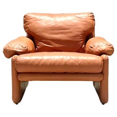 Vintage Boho Tobia Scarpa for B&B Italia Leather Lounge Chair