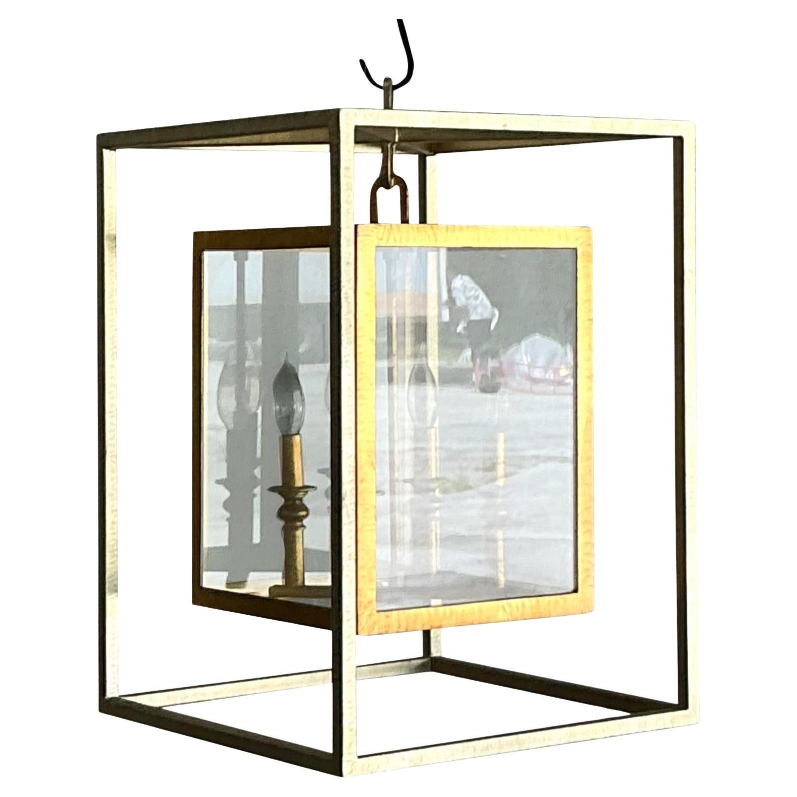 Vintage Contemporary Double Frame Lantern For Sale