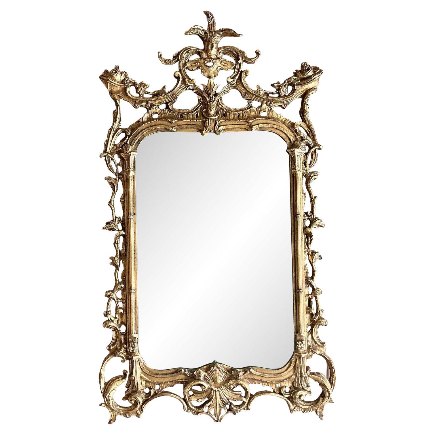 Miroir doré Vintage Regency en vente