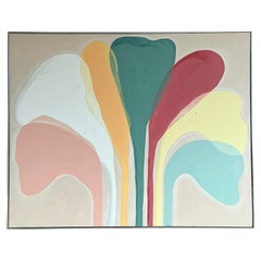Vintage Boho Monumental Original Ölgemälde auf Leinwand