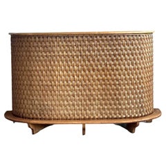 Vintage Boho Woven Rattan Rey Bar