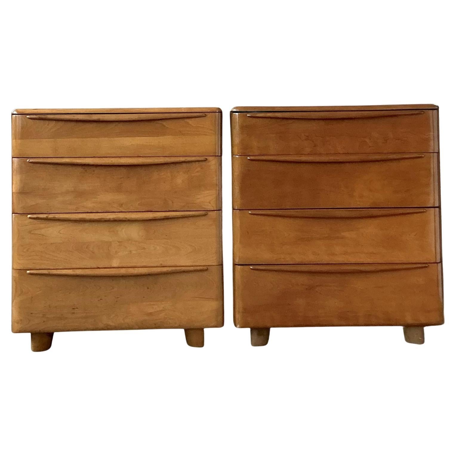 Mid 20th Century Vintage Heywood Wakefield Chest of Drawers - A Pair