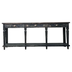Vintage Patinated Long Console Table
