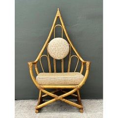 Vintage Loop Rattan Chair After Henry Olko