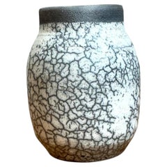Vintage Crackle Glazed Ceramic Vase