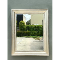 Vintage Carved Wood and Mirrored Glass Mirror