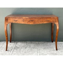 Vintage Italian Burl Wood Writing Desk