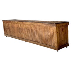 Vintage Wood Industrial Long Counter