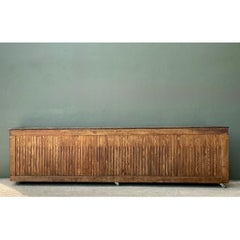 Vintage Wood Industrial Long Counter