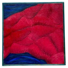 Vintage Framed Abstract Canvas Painting