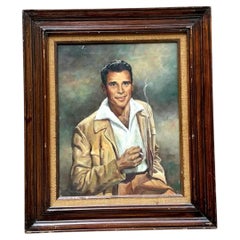 Vintage Framed Figurative Portrait Painting