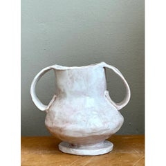 Vintage Ceramic Biomorphic Double Handle Vase