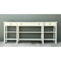 Vintage Stanley Painted Wood Console Table