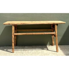 Vintage Rustic Wood Console Table