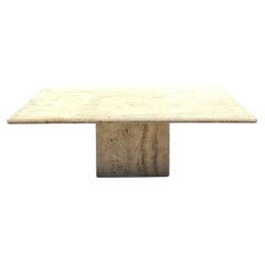 Vintage Italian Travertine Coffee Table