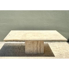 Vintage Italian Travertine Coffee Table