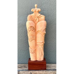 Vintage Ceramic Abstract Figurative Sculpture