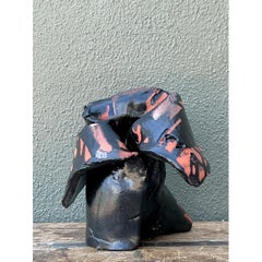 Scultura astratta vintage in ceramica