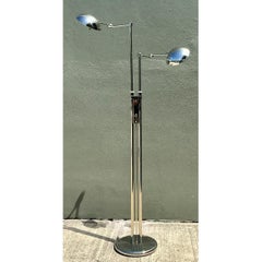 Holtkoetter Leutchen Chrom-Stehlampe mit zwei Leuchtenköpfen
