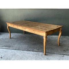 Vintage Rustic Pine Plank Farm Table