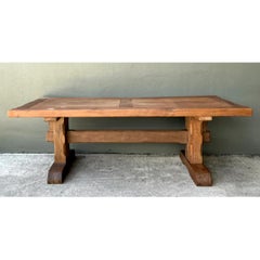 Table à manger vintage en bois rustique