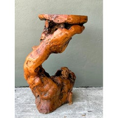 Vintage Japanese Twisted Root Pedestal