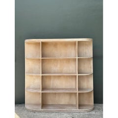 Vintage Washed Wood Wide Etagere