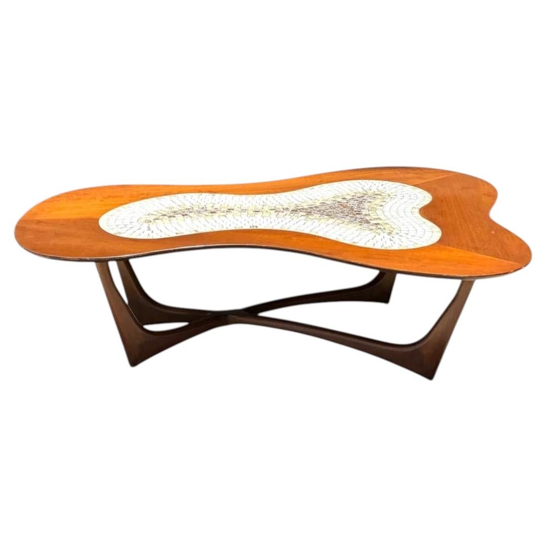 Vintage Biomorphic Mosaic Top Coffee Table For Sale
