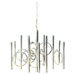 Vintage Scolari for Lightolier Chrome Chandelier