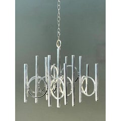 Vintage Scolari for Lightolier Chrome Chandelier