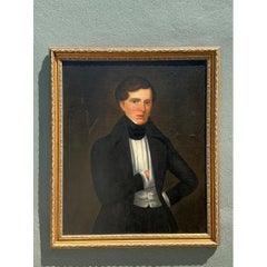 Vintage Framed Classical Gentleman Portrait