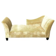 Vintage Striped Kelly Wearstler Velvet Chaise Lounge