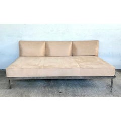 Vintage Chrome and Fabric Sofa