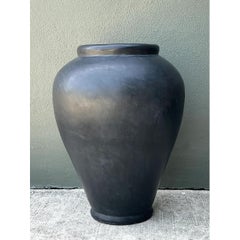Vintage Large Matte Ceramic Floor Vase