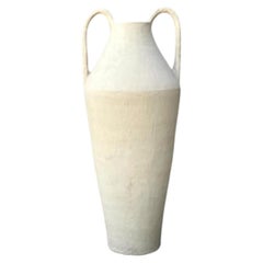 Grand vase vintage en céramique en forme d'amphore