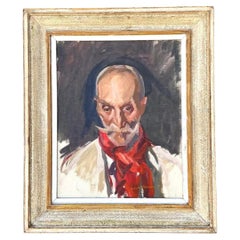 Vintage Framed Oil Portrait of Gentleman