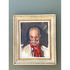 Vintage Framed Oil Portrait of Gentleman