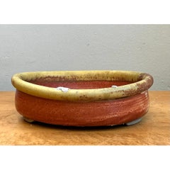 Vintage Oval Ceramic Pottery Bowl