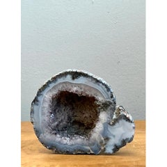 Vintage Natural Blue Quartz Geode