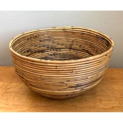 Vintage Natural Pencil Reed Decorative Bowl