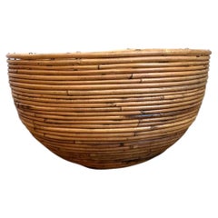 Vintage Natural Pencil Reed Decorative Bowl