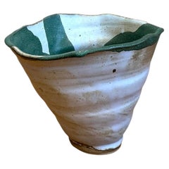 Vintage Abstract Stoneware Decorative Bowl