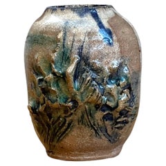 Vintage Abstract Glazed Pottery Vase