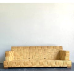 Vintage Donghia “Block Island” Woven Rattan Sofa