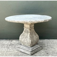 Vintage Cement Pedestal Table