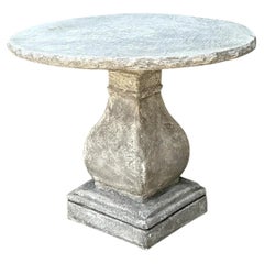 Tavolino vintage con base in cemento