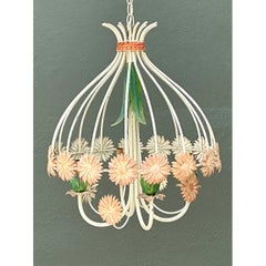Vintage Tole Daisy Chandelier