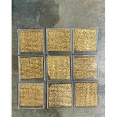 Vintage Signed Judi Harvest “Edible Icons” Gold Plated Matzoh - Set Of 9