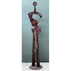 Vintage Patinated Abstract Metal Sculpture