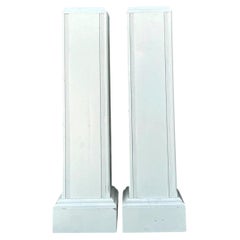 Piedistalli in legno in stile architettonico vintage - Coppia